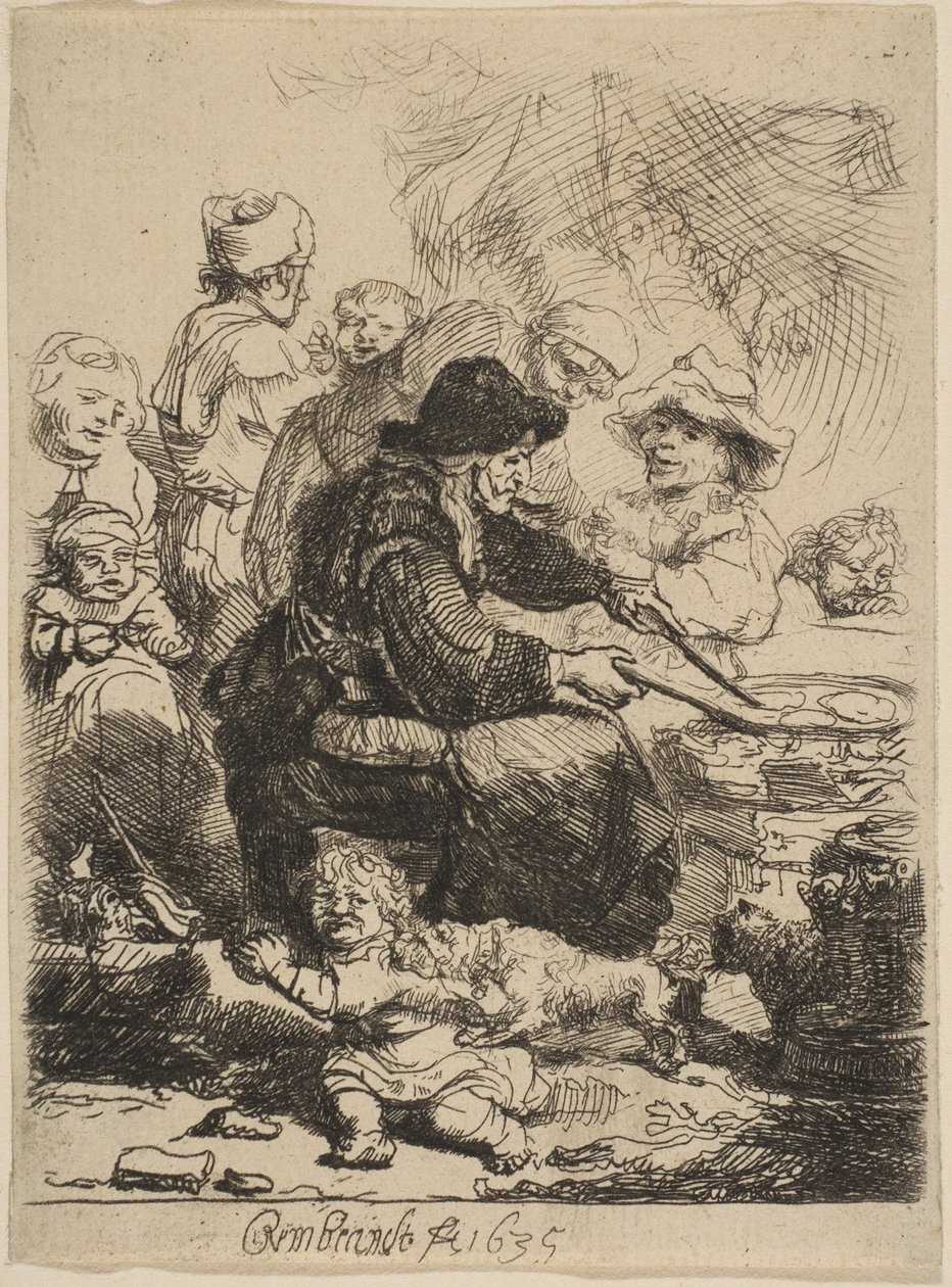Pancake Woman, 1635. od Rembrandt van Rijn