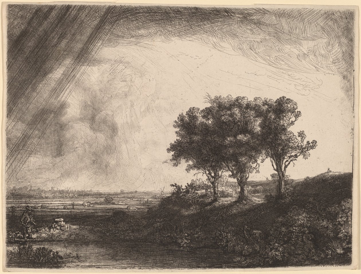 Tři stromy od Rembrandt van Rijn
