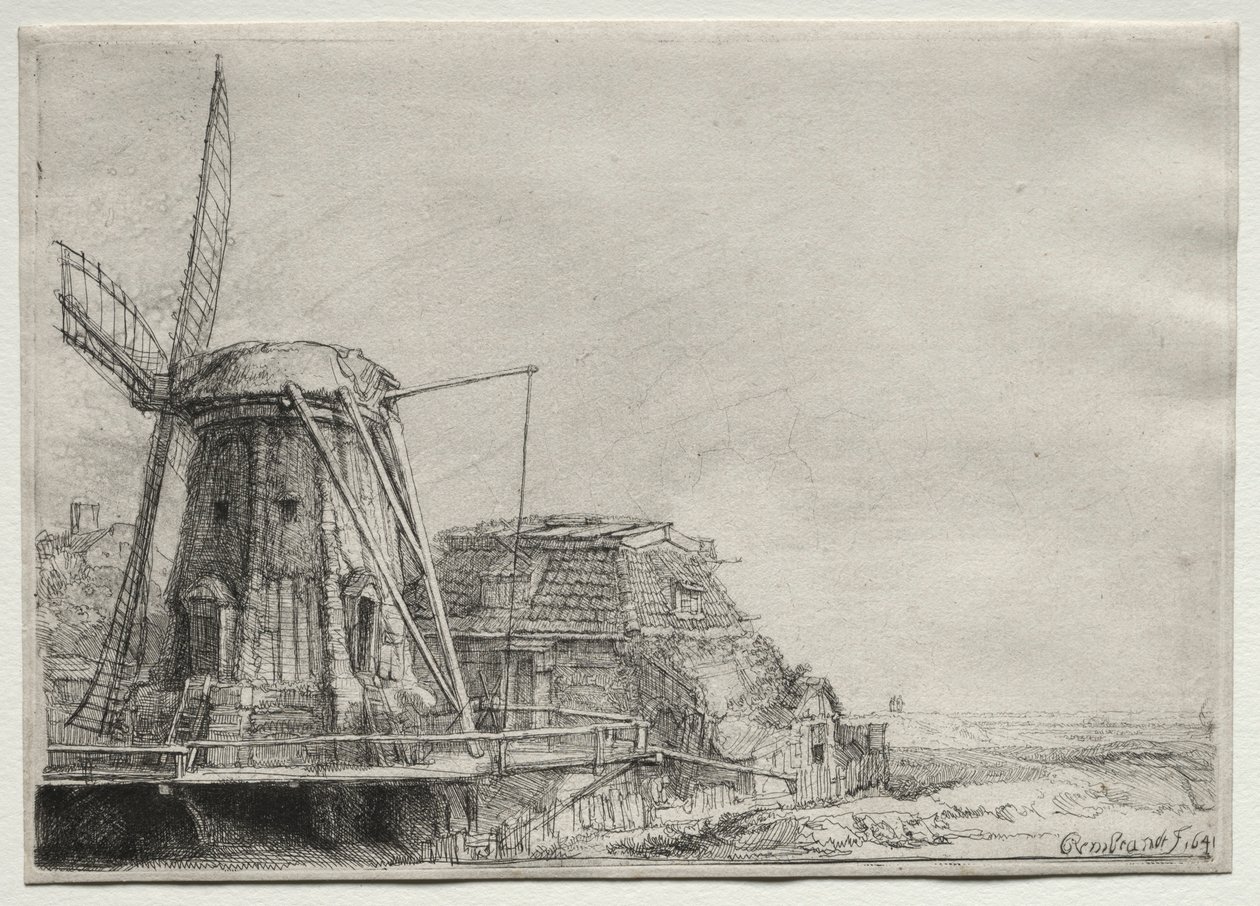 Větrný mlýn, 1641. od Rembrandt van Rijn