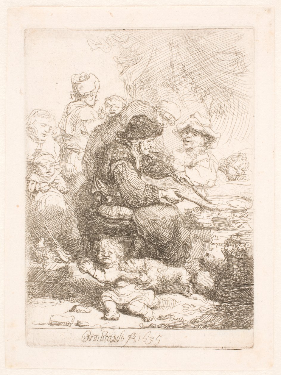 Palačinková žena od Rembrandt van Rijn