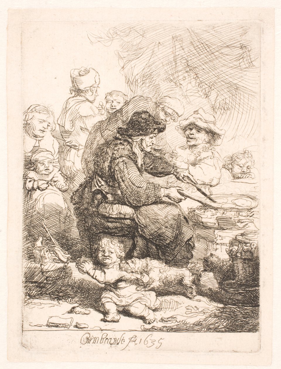 Palačinková žena od Rembrandt van Rijn