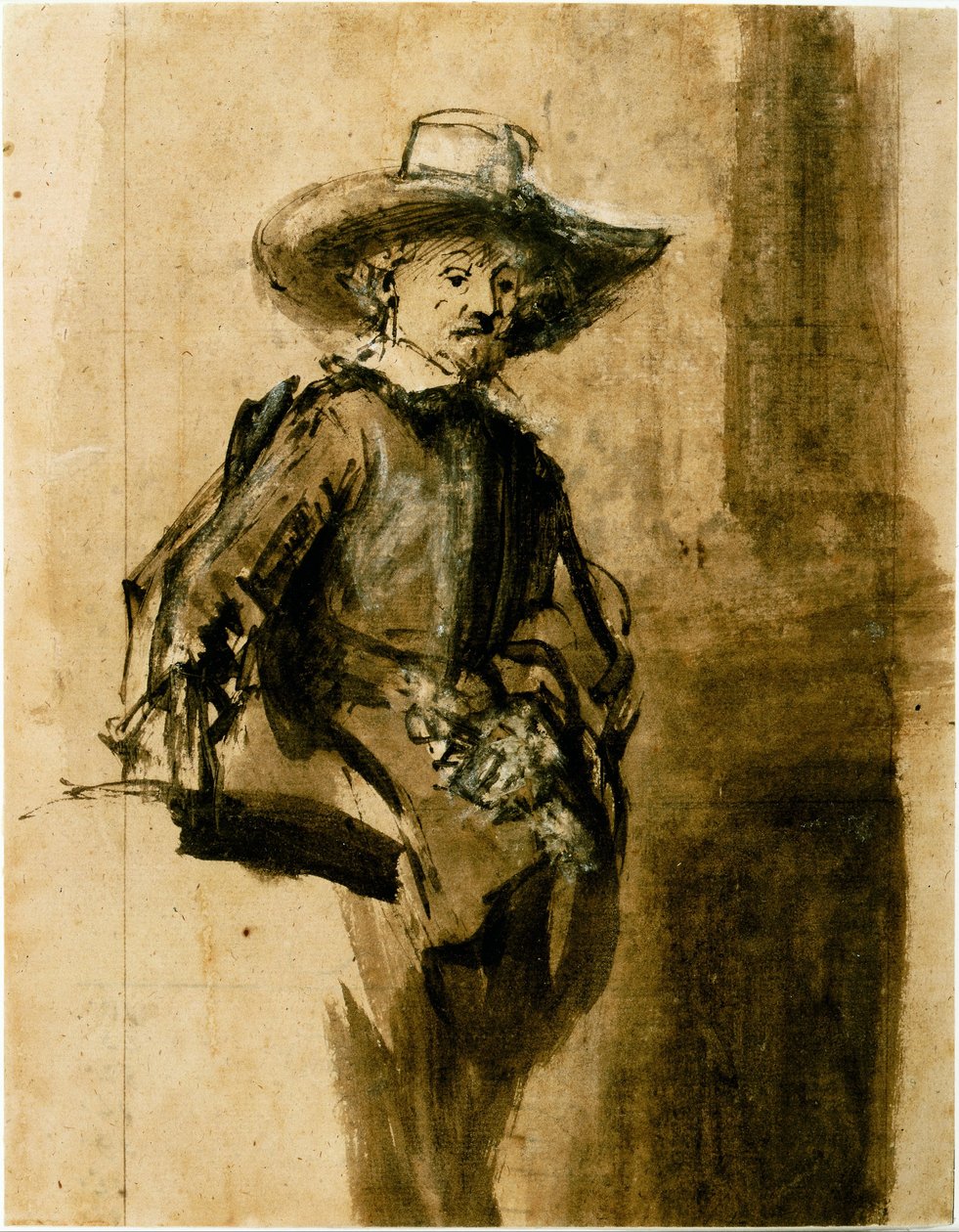 Studium pro jednoho ze Syndiků, Volkert Jansz. od Rembrandt van Rijn