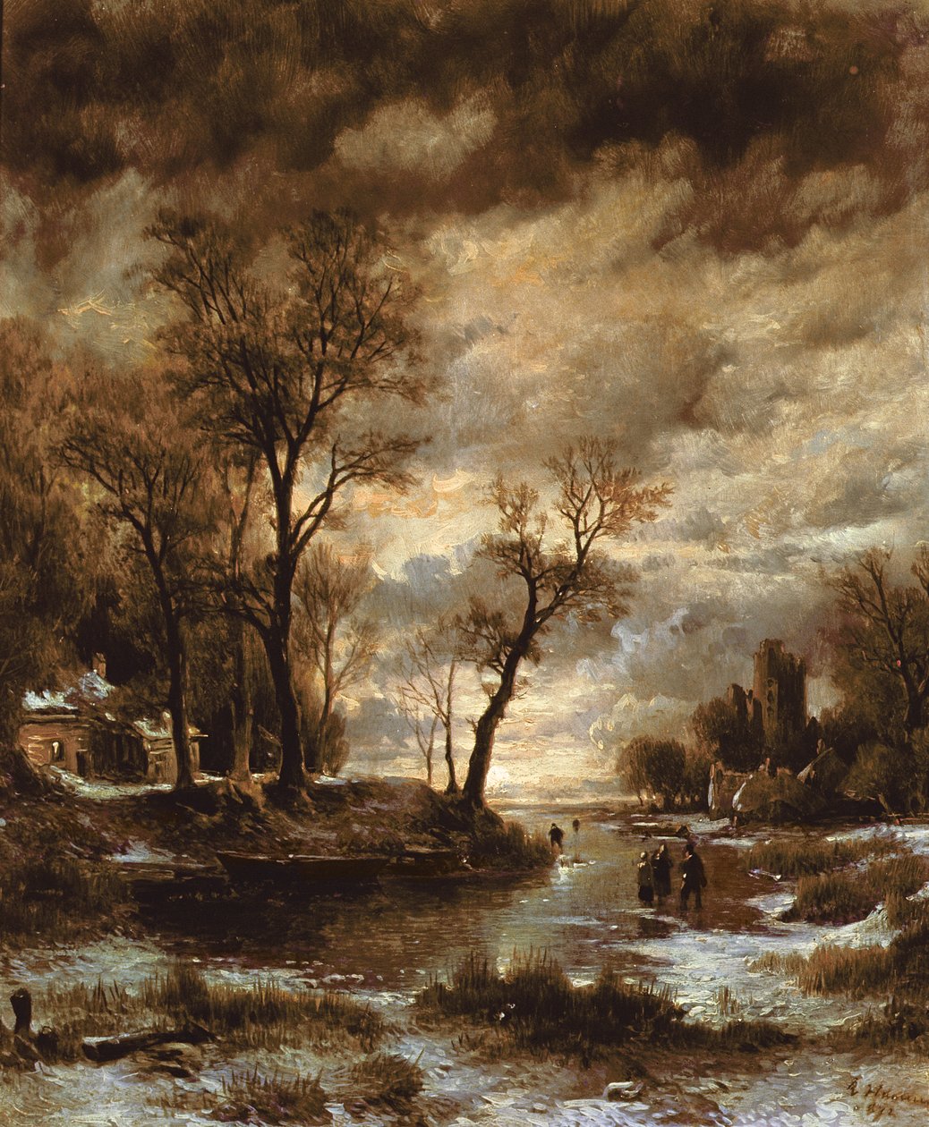 Zima v Holandsku, 1872 od Remigius Adrianus Haanen