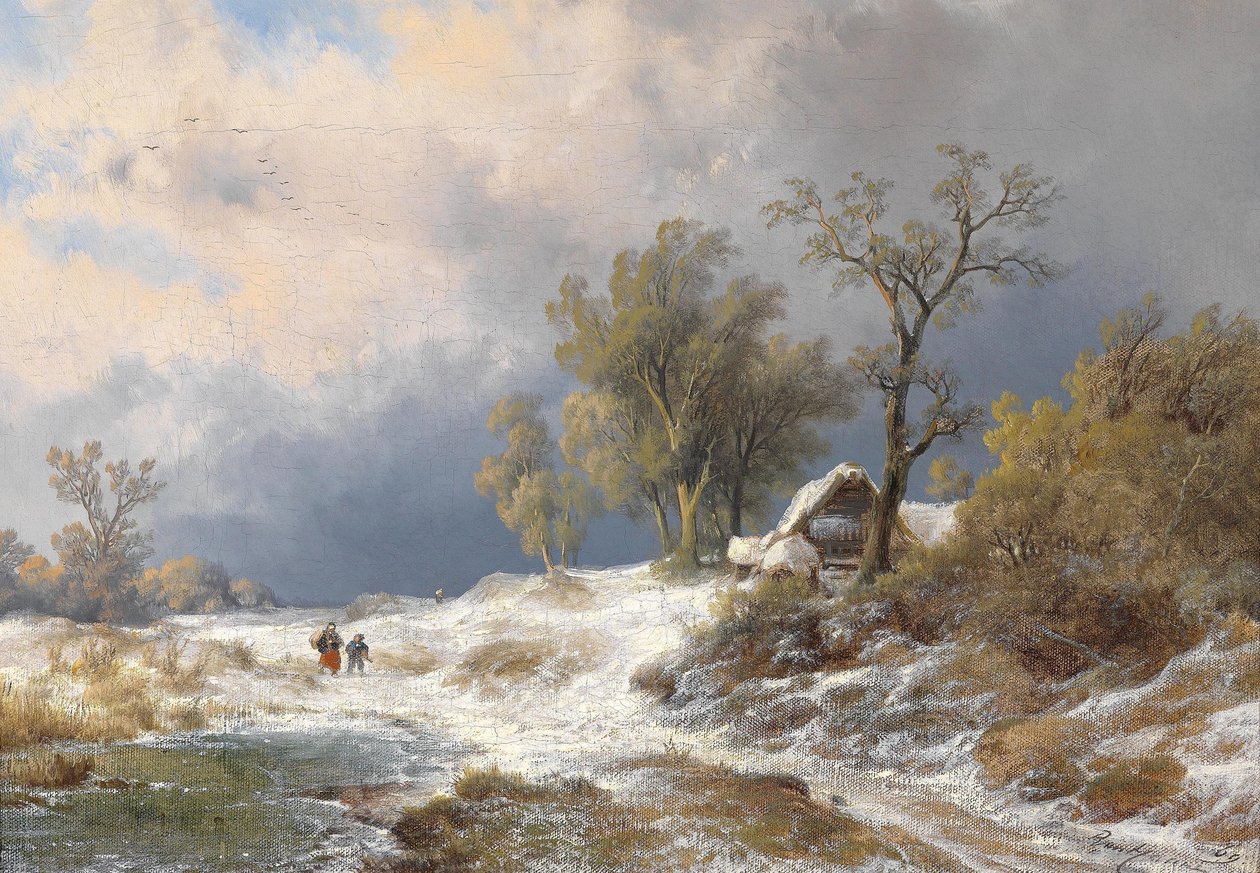 Zimní krajina (1869) od Remigius Adrianus Haanen