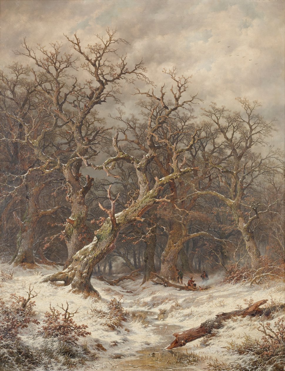 Zimní krajina (Zimní les) od Remigius Adrianus van Haanen