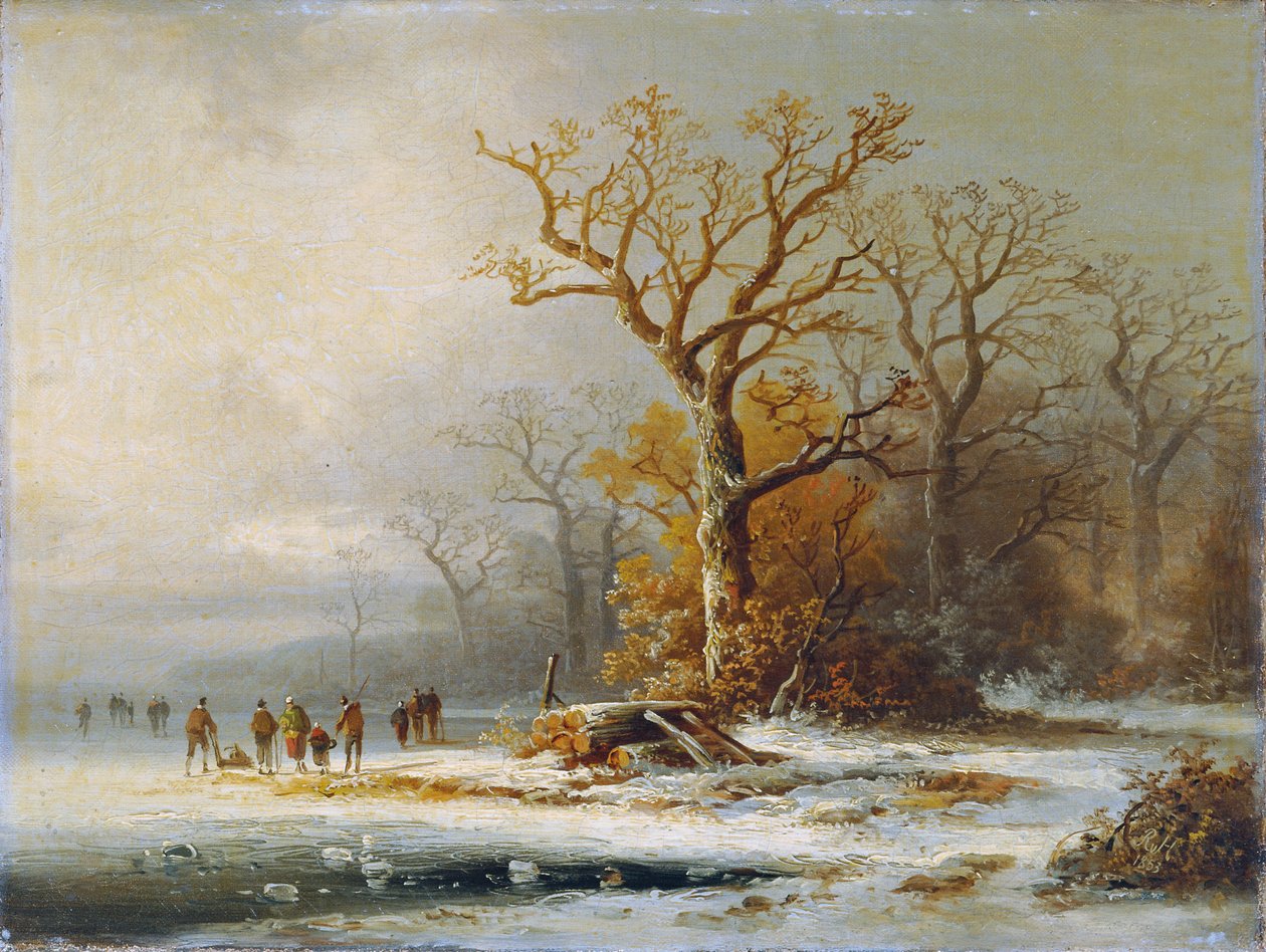zimní krajina od Remigius Adrianus van Haanen
