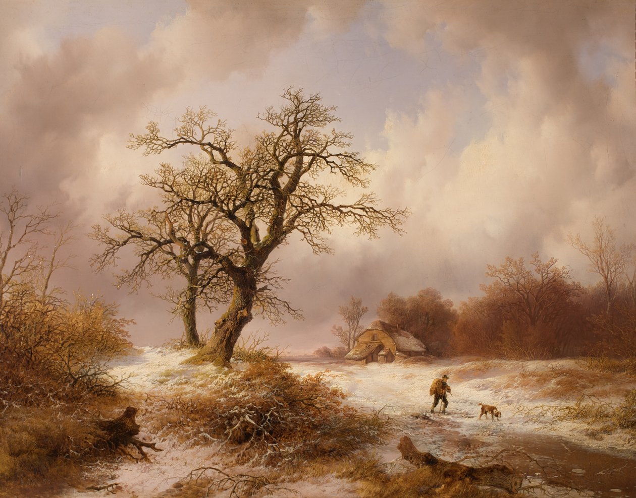zimní krajina od Remigius Adrianus van Haanen