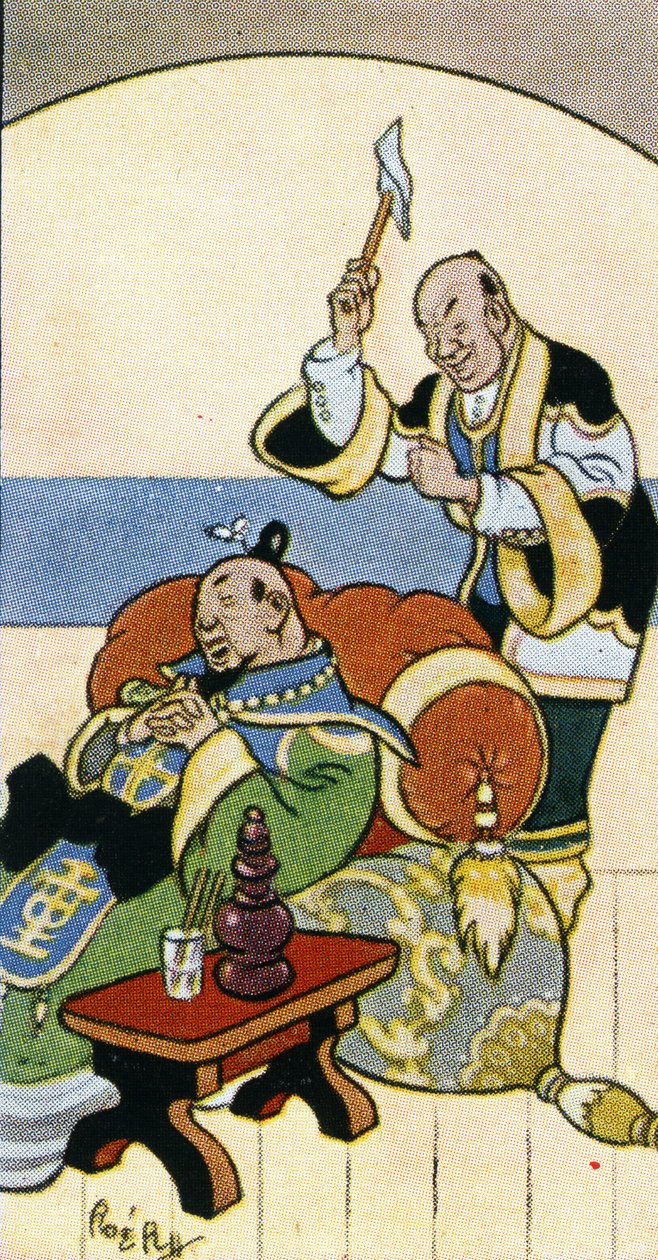 Neodstraňujte svému příteli mouchu z hlavy sekerou, 1932 od René Bull