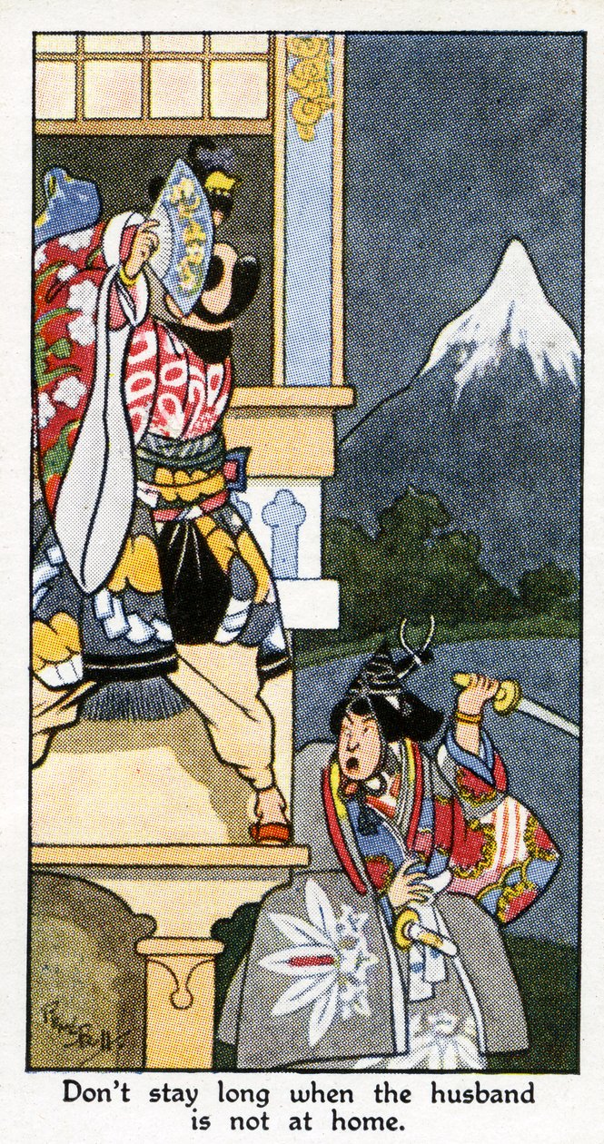 „Nezdržuj se dlouho, když manžel není doma, 1931 (viz také 498205) od René Bull