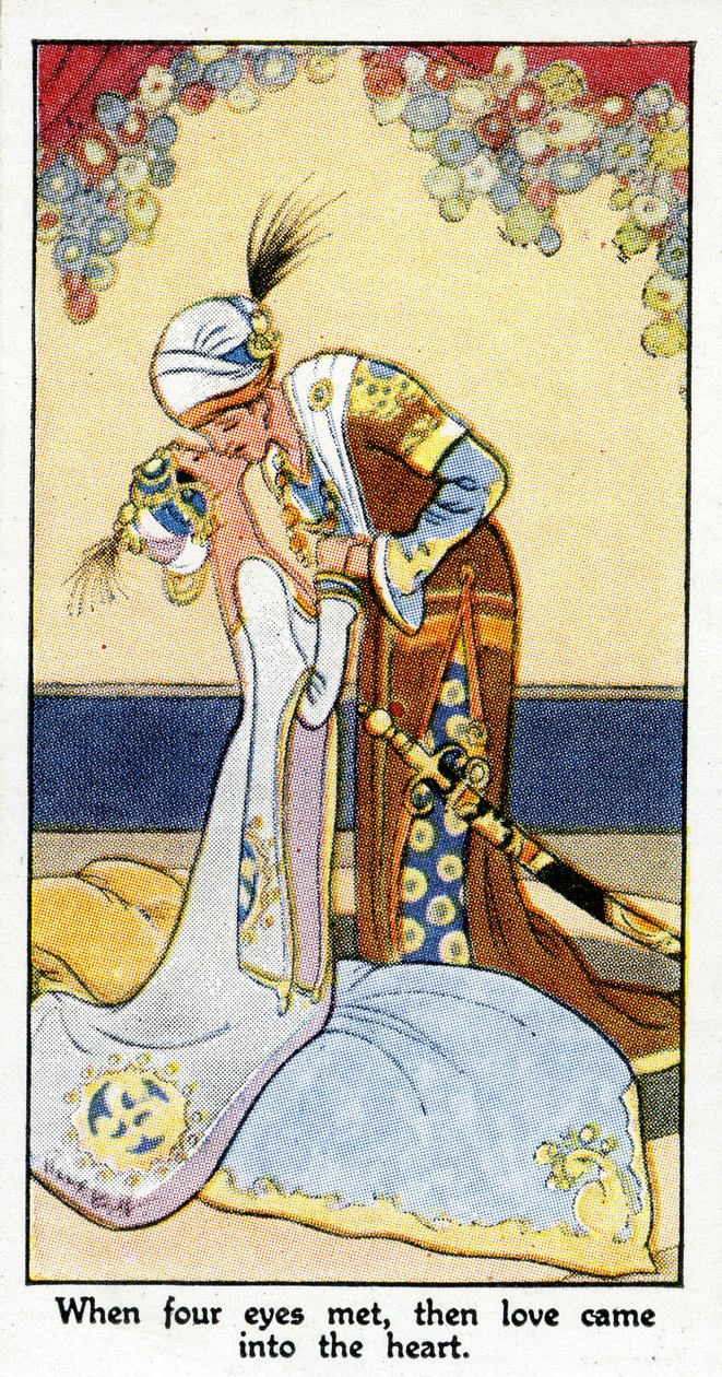 „Když se setkaly čtyři oči, vstoupila do srdce láska“, 1931 (viz také 498203) od René Bull