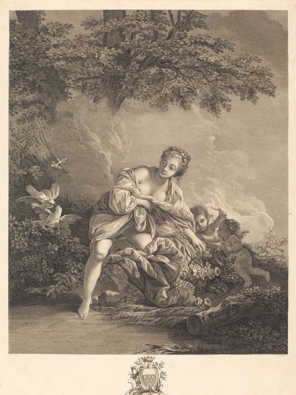 Venuše a lásky od René Gaillard after François Boucher