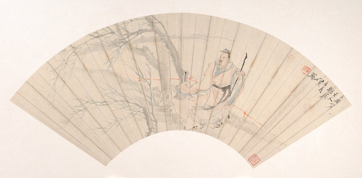 Scholar in the Wind, ca. 1880. od Ren Xun