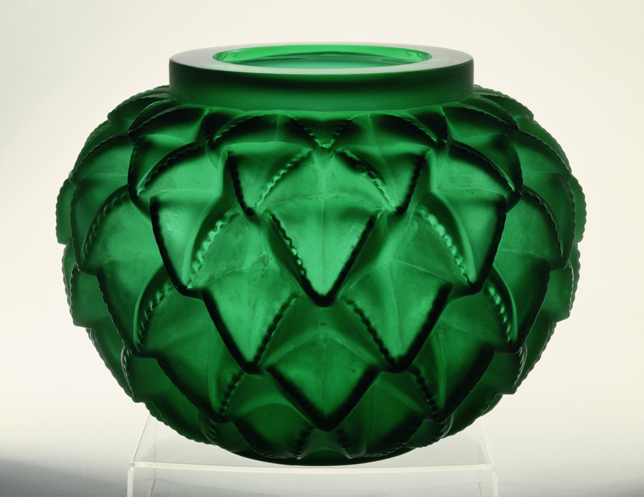 Languedoc Vase, 1929 (lisované zelené sklo) od Rene Jules Lalique