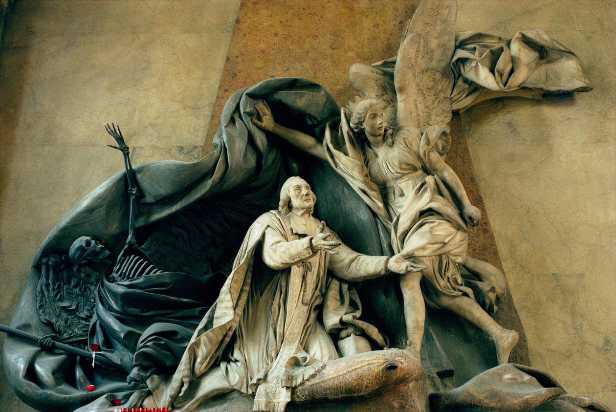 Hrob Jean Baptiste Joseph Languet de Gergy (1675-1750) 1757 (mramor a dřevo) (viz také 252653) od Rene Michel Slodtz