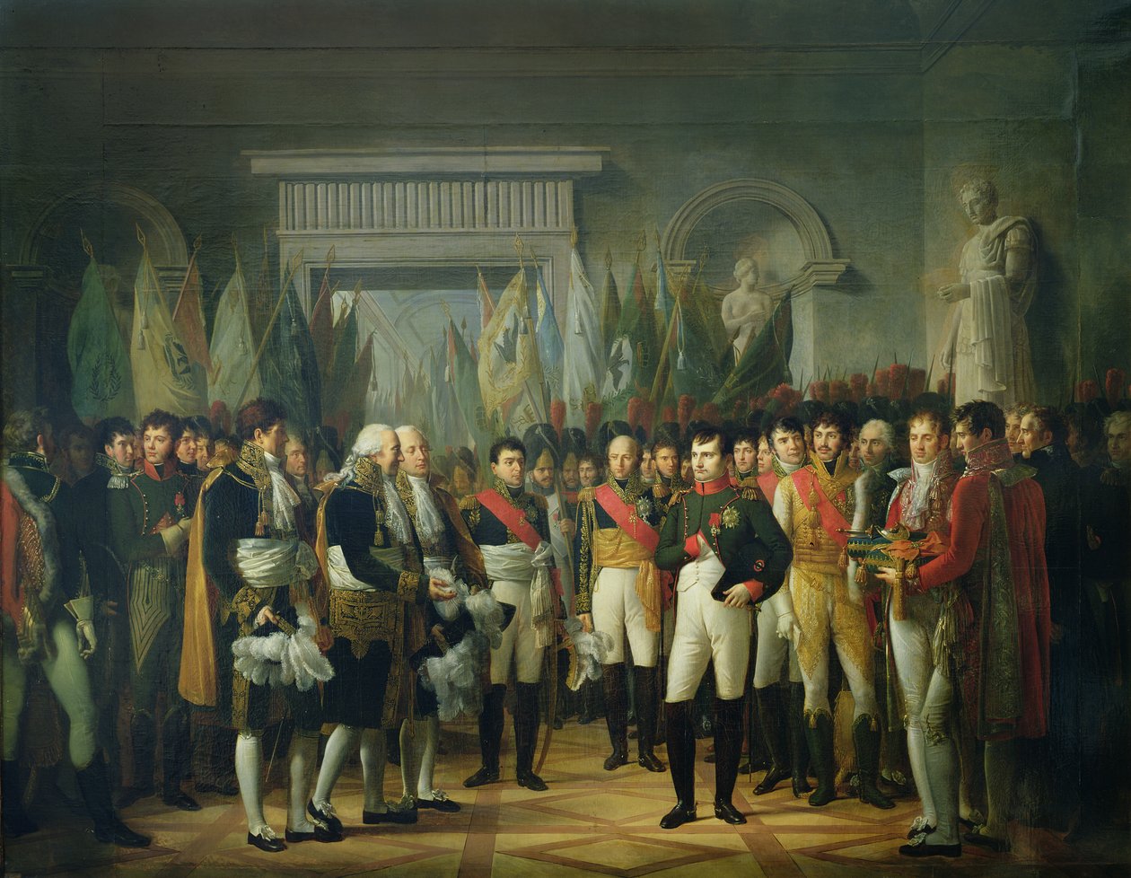 Napoleon I. (1769-1821) při přijetí poslanců konzervativního senátu v královském paláci v Berlíně, 19. listopadu 1806 od Rene Theodore Berthon
