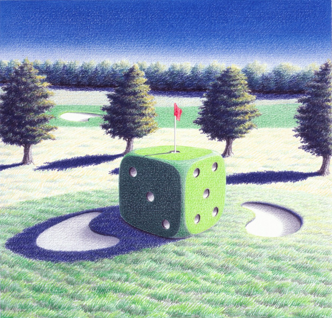 Gamble, 2002, Kresba tužkou na papíře od Rene Boin
