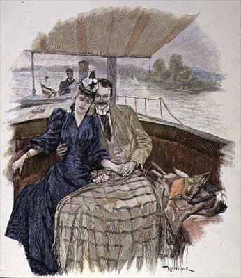 novomanželé (litho) od Rene Reinicke