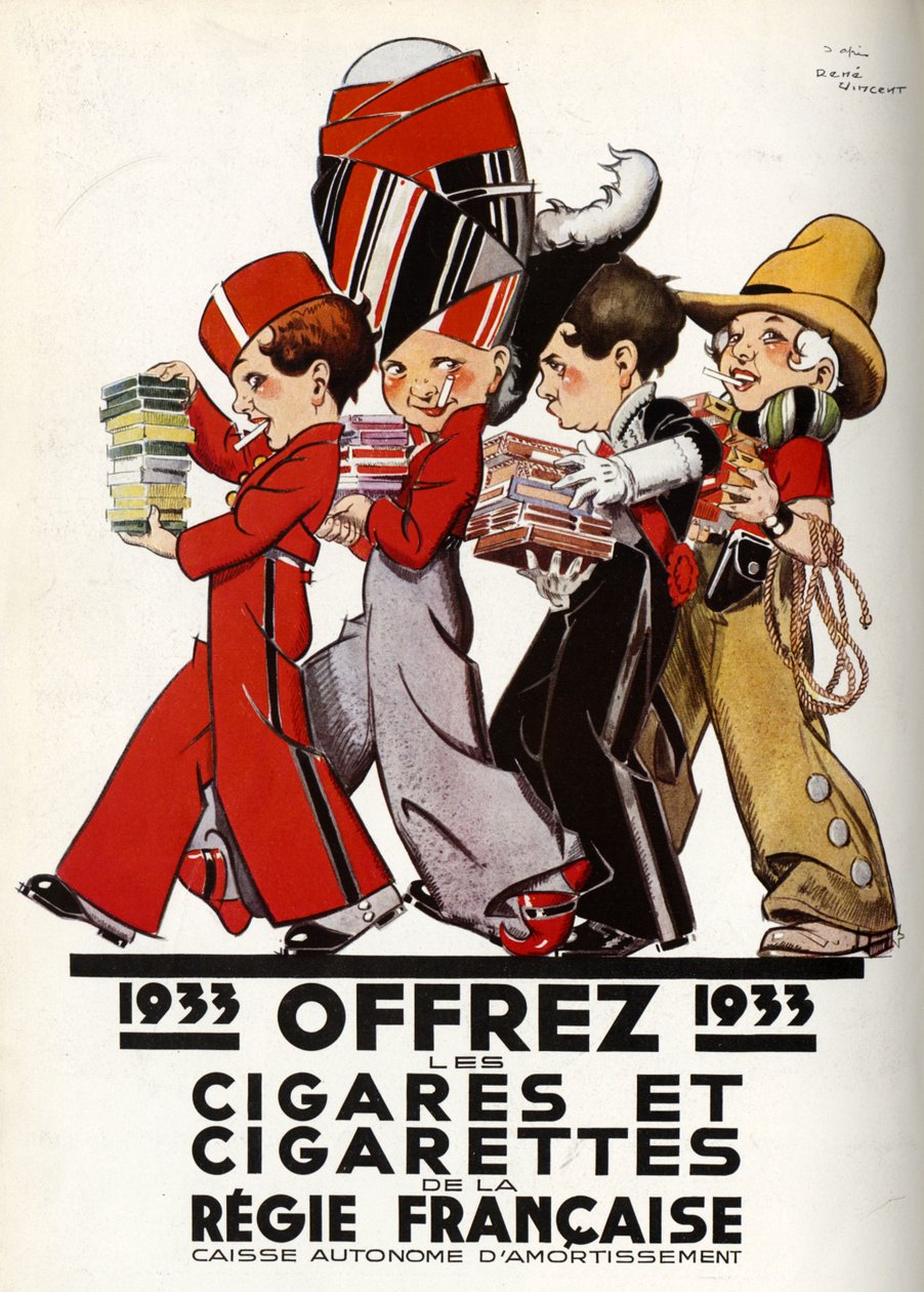 Cigarety Regie Francaise, 1932. od Rene Vincent