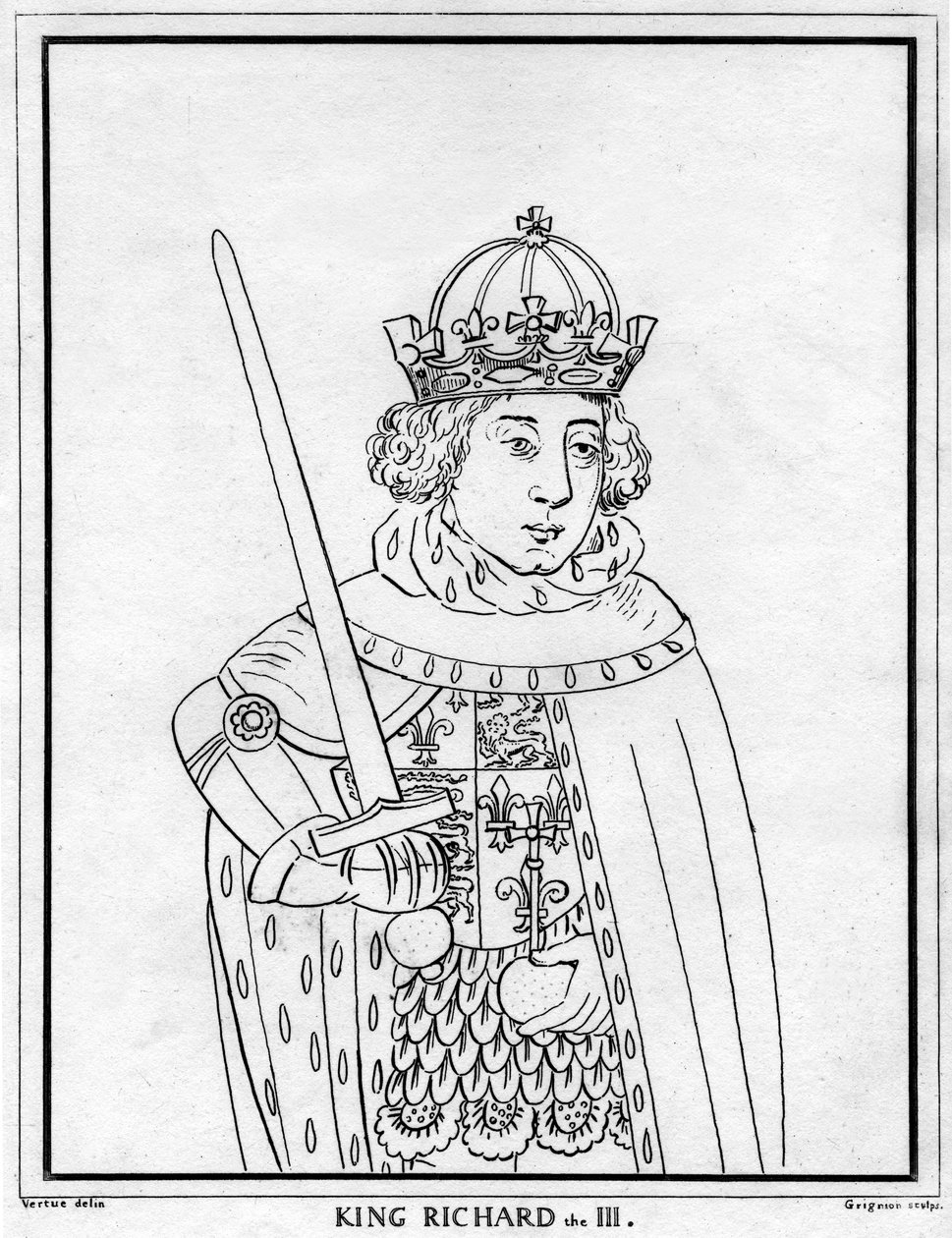 Richard III z Anglie, 18. století. od Reynolds Grignion