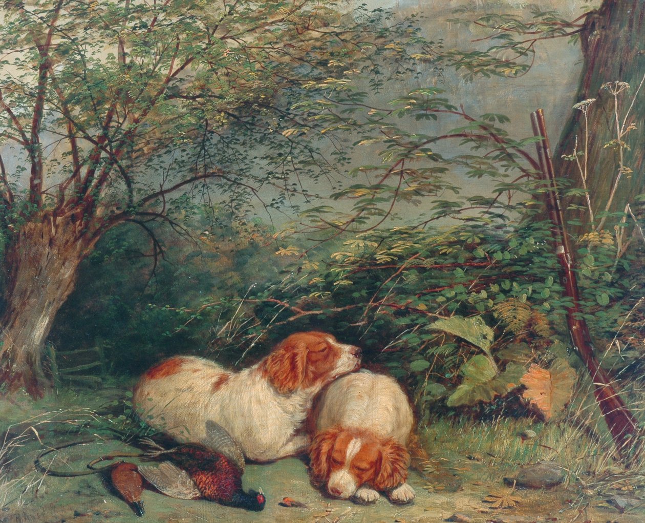 Psi a bažant, 1840 od Richard Ansdell