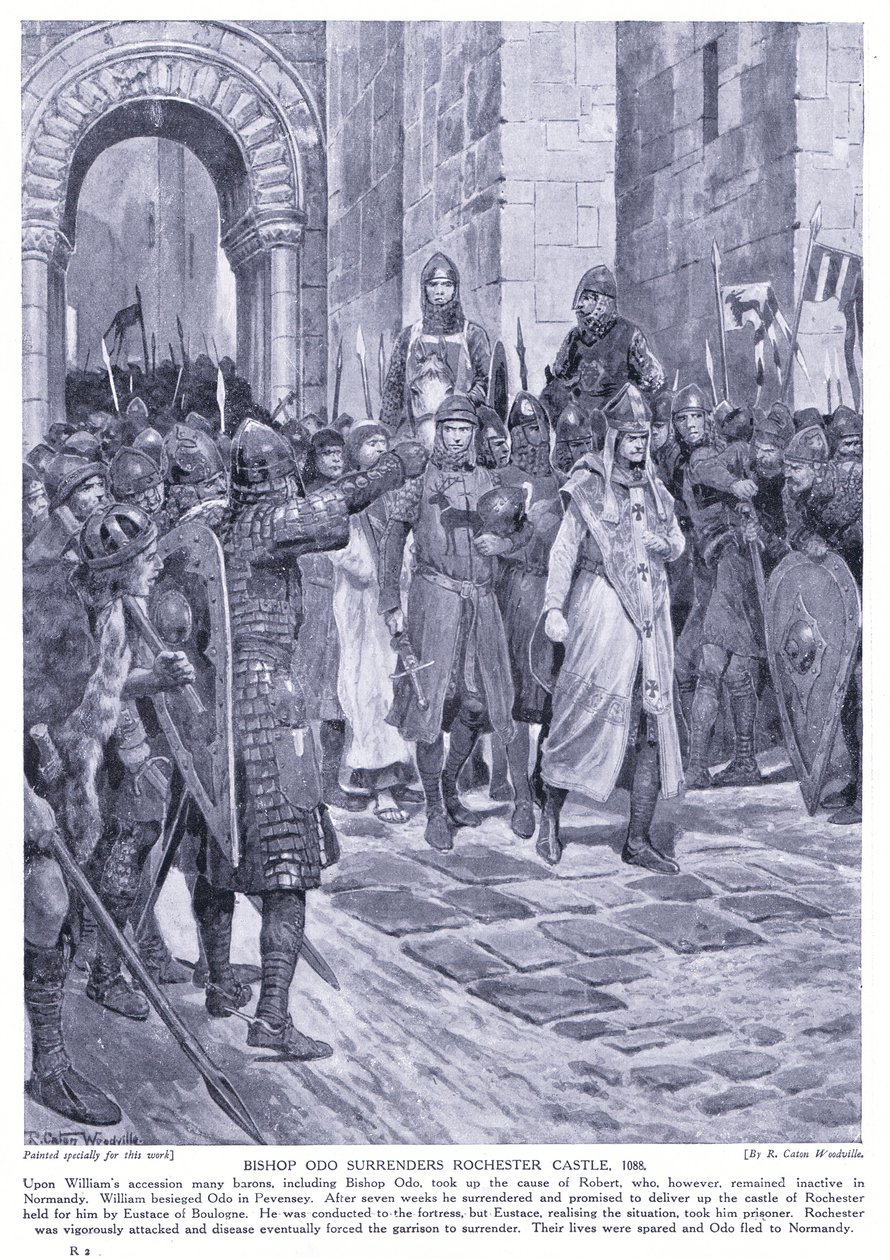 Biskup Odo se vzdává Rochesteru:CastleAD1088, 20. léta od Richard Caton Woodville junior