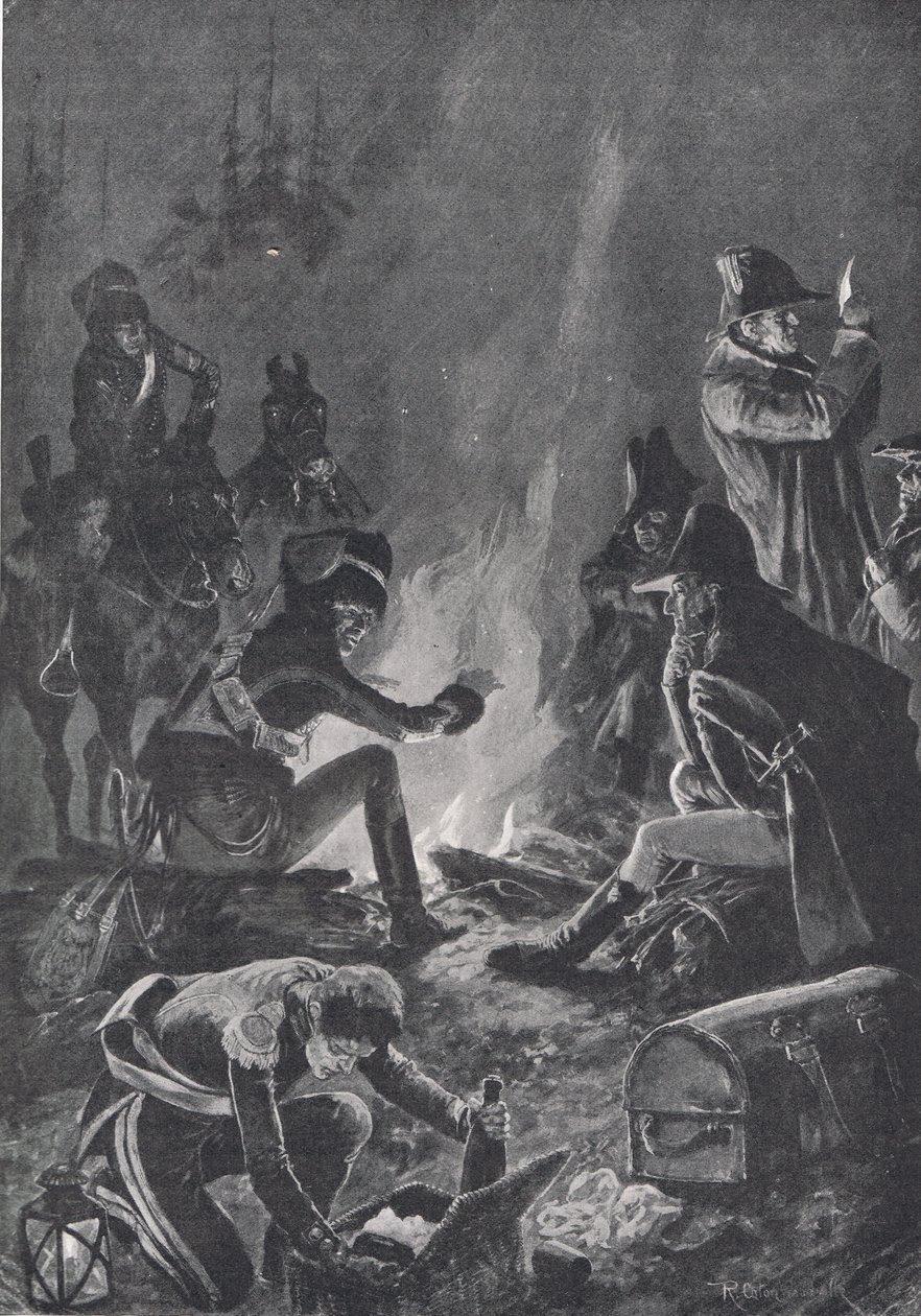 Bivak před bitvou o Bussaco, ilustrace z 