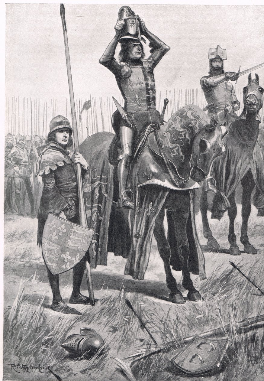Pak řekl Sir John Chandos Sire, Ride Forward, The Day is Yours, ilustrace z 