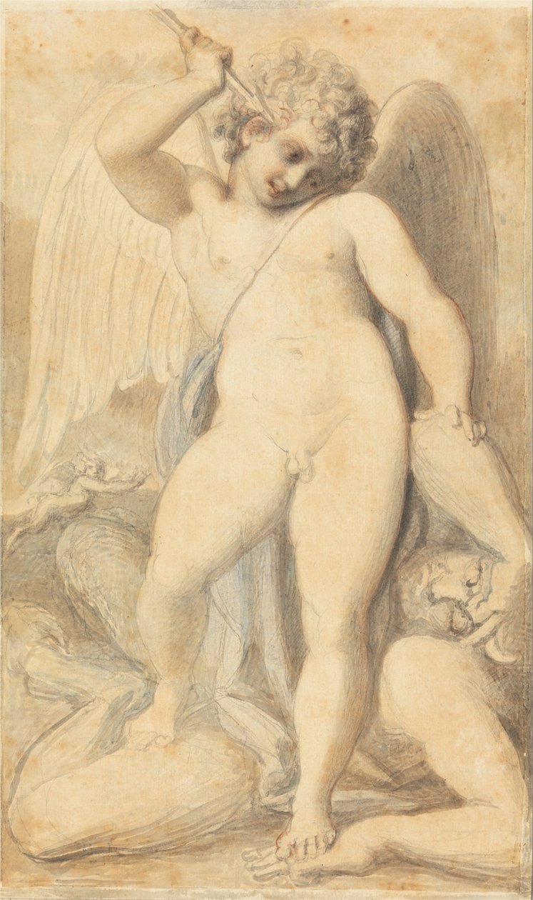 Amor přemáhající satyra od Richard Cosway