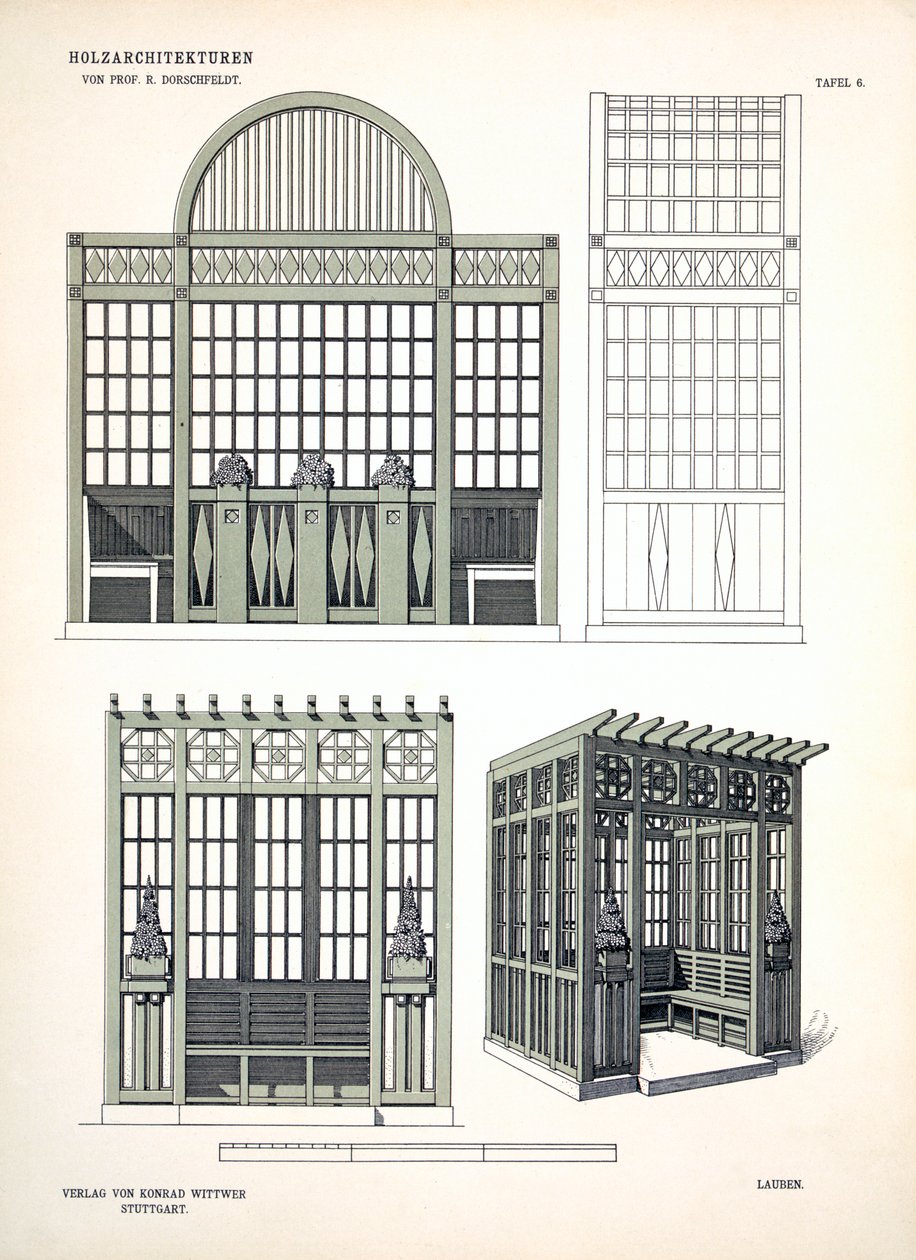 Architektura ve dřevě, kolem roku 1900 od Richard Dorschfeldt