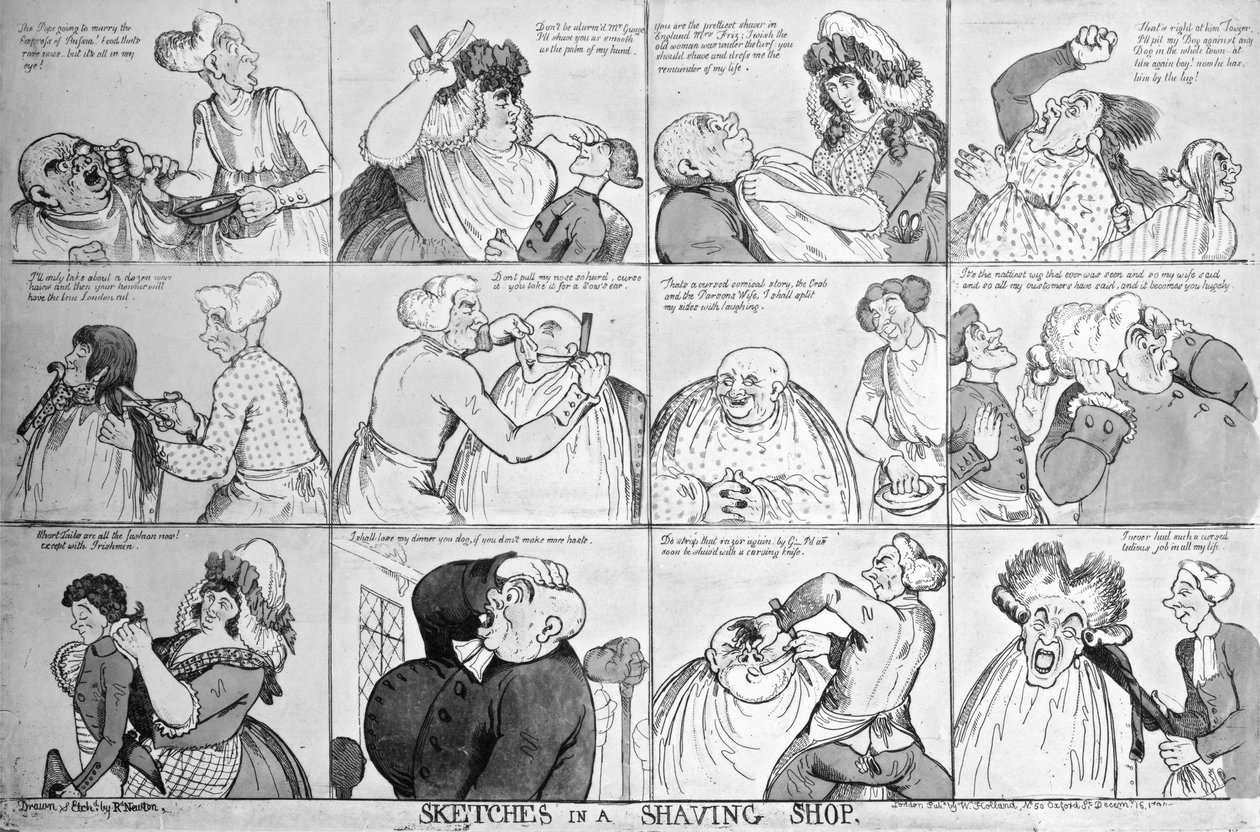 Náčrtky v holírně, 1794 od Richard Newton