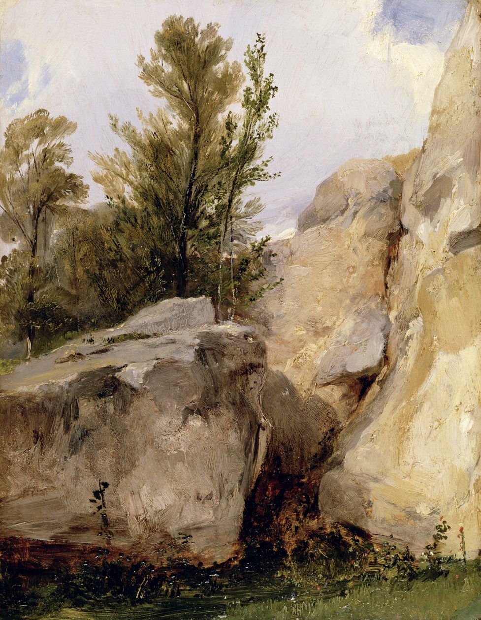 V lese Fontainebleau, kolem roku 1825 od Richard Parkes Bonington