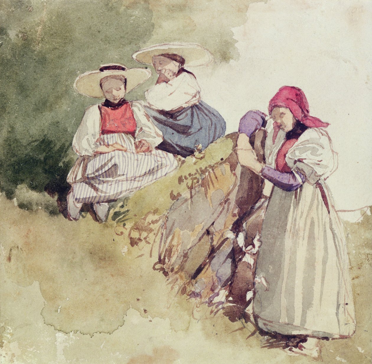 Tři samice od Richard Parkes Bonington