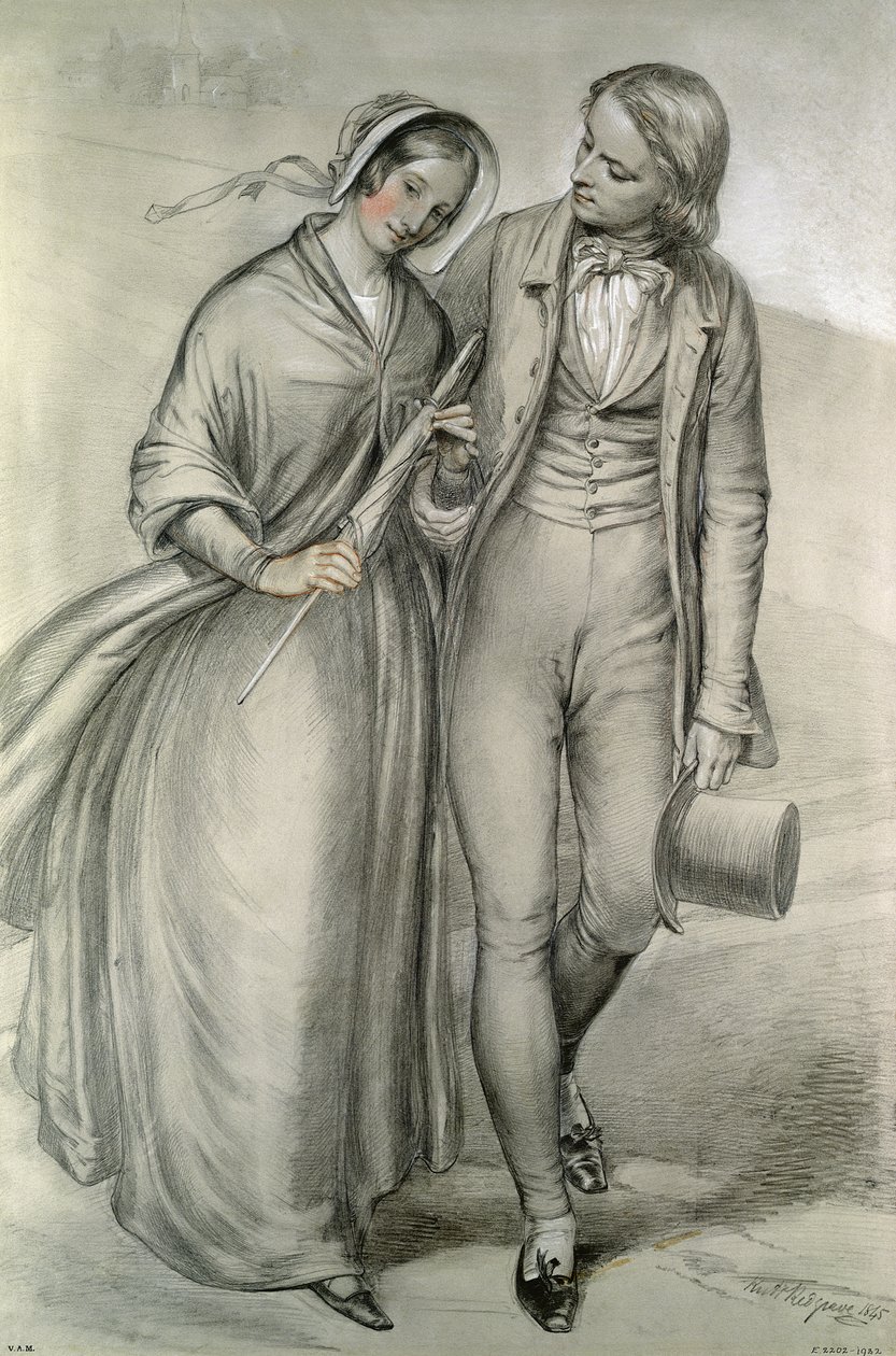 Svatební ráno - Odjezd, c.1846 od Richard Redgrave