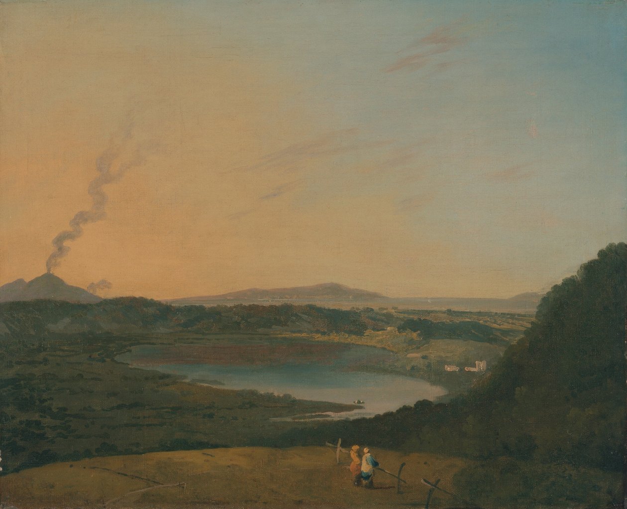 Lago dAgnano s Vesuvem v dálce od Richard Wilson