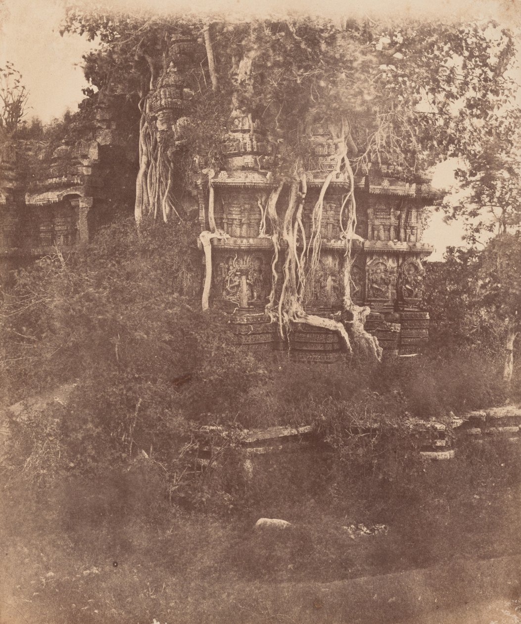 Chrám v Hallibeedu, Indie, 1856-1857 (foto) od Richard Banner Oakeley