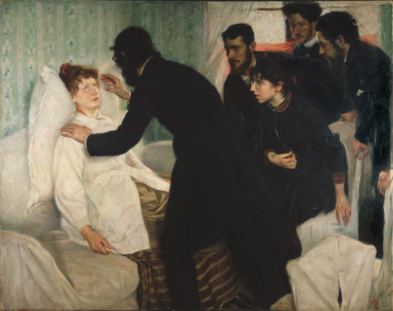 Hypnotická seance, 1887 od Richard Bergh