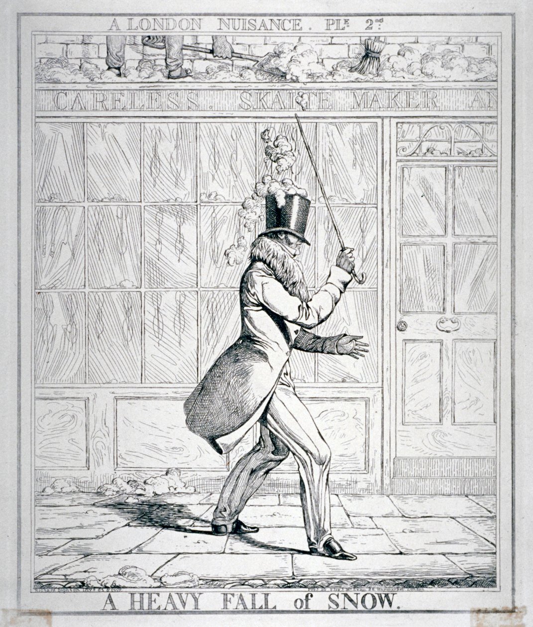 „Těžký pád sněhu“, 1821 od Richard Dighton