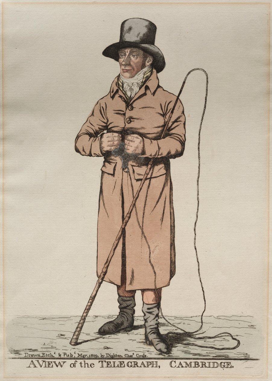 Pohled na telegraf, Cambridge, 1809. od Richard Dighton