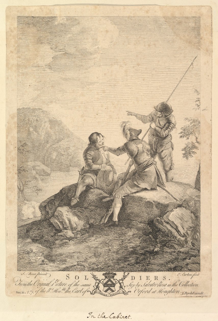 Tři vojáci, 1766-67. od Richard Earlom