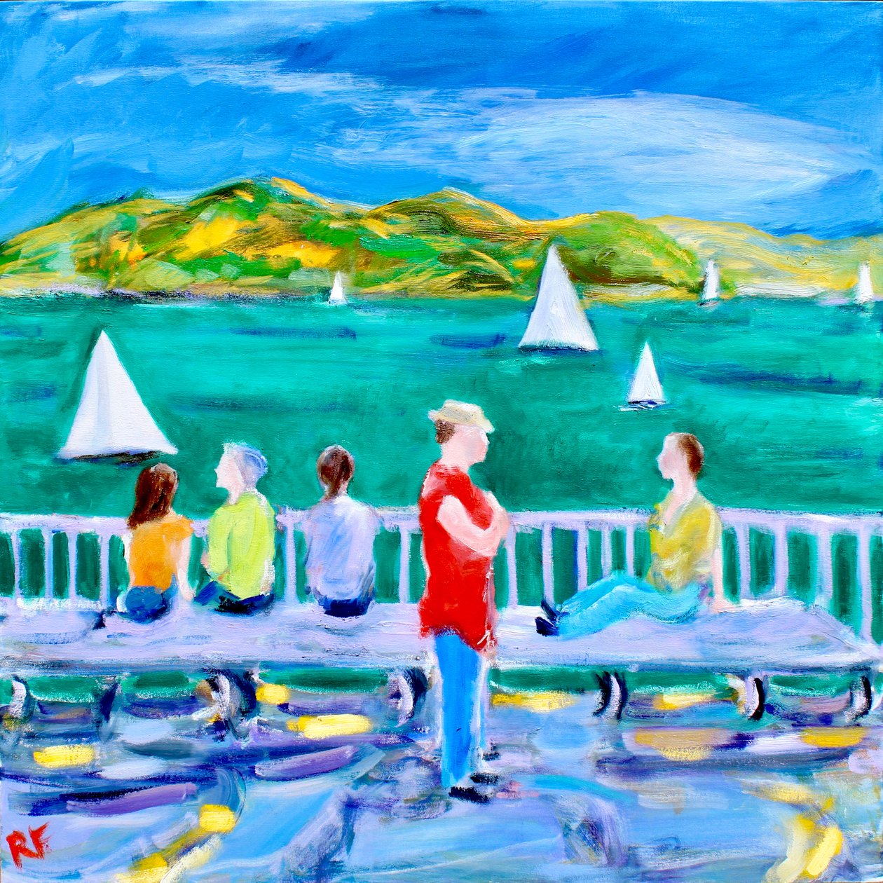 Lavička, Sausalito, 2017 od Richard Fox