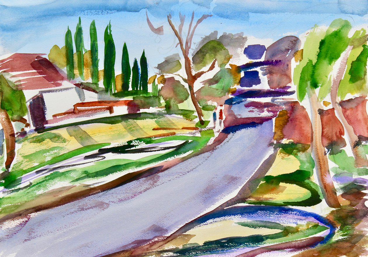Back Road with Shadows, 2017 od Richard Fox