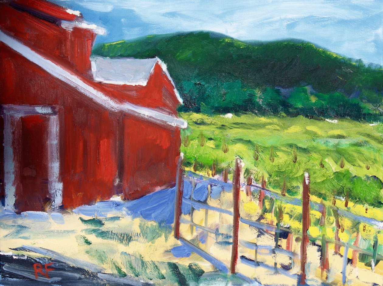 Červená stodola, Napa, 2019 od Richard Fox