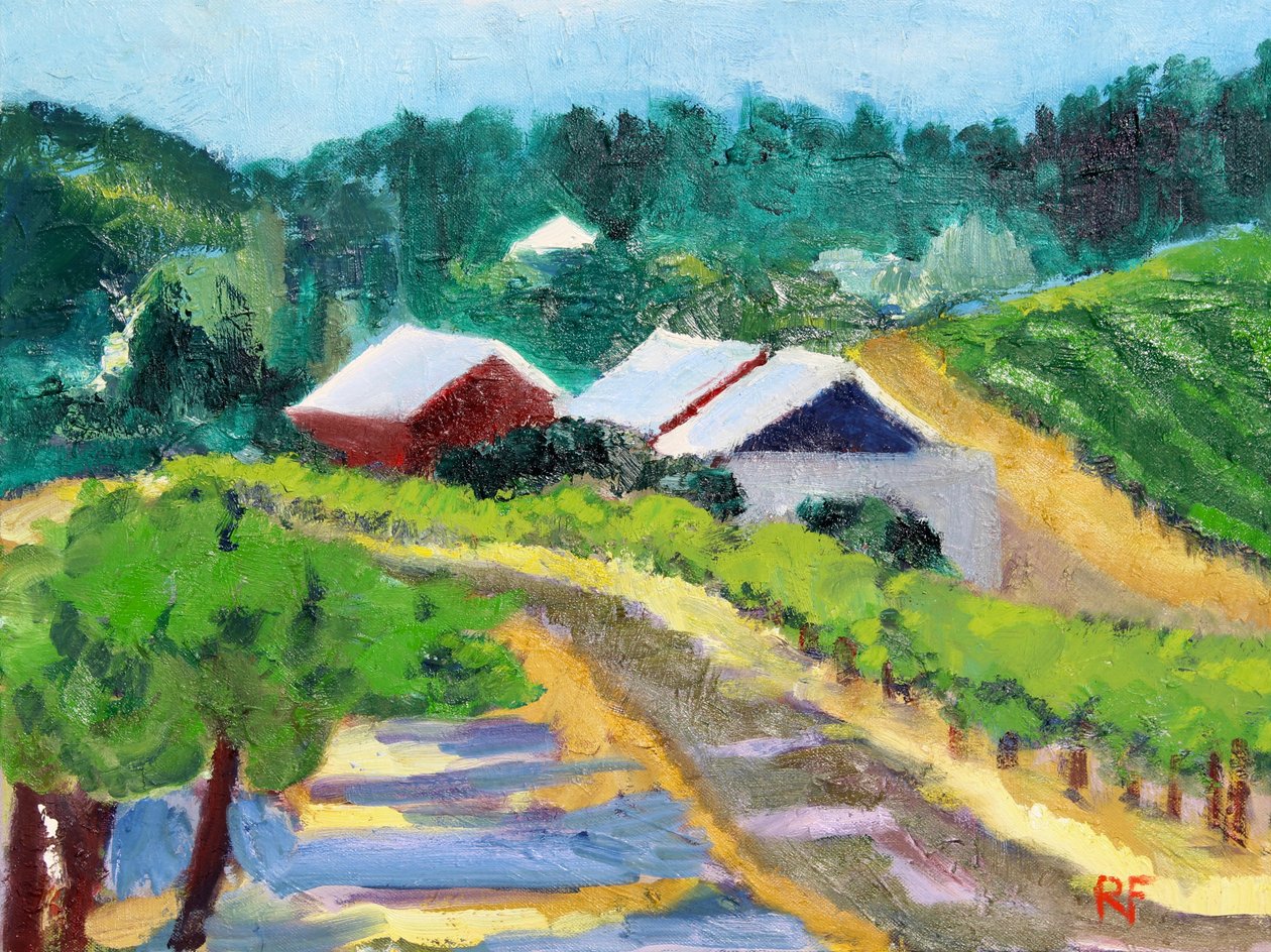 Vinice a silnice, 2019 od Richard Fox