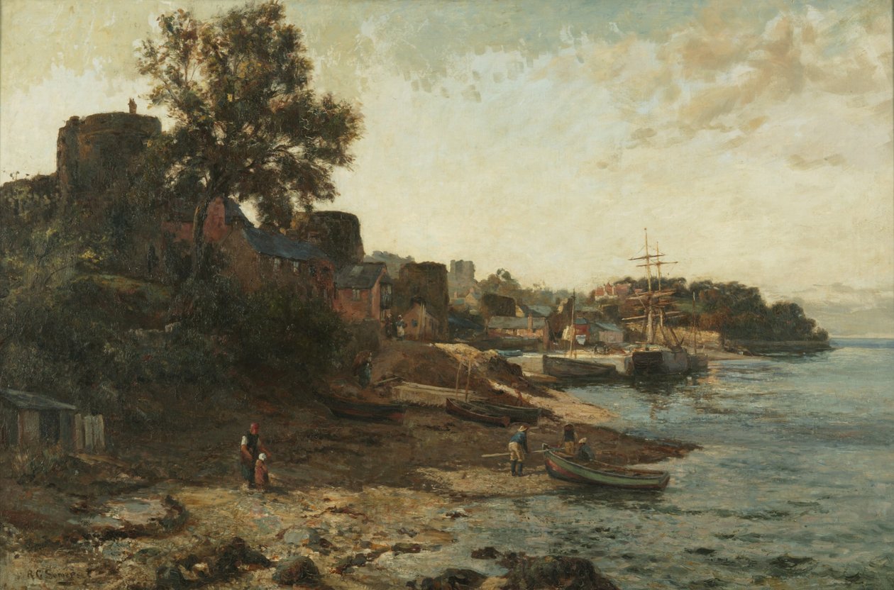 Conway Quay (olej na plátně) od Richard Gay Somerset