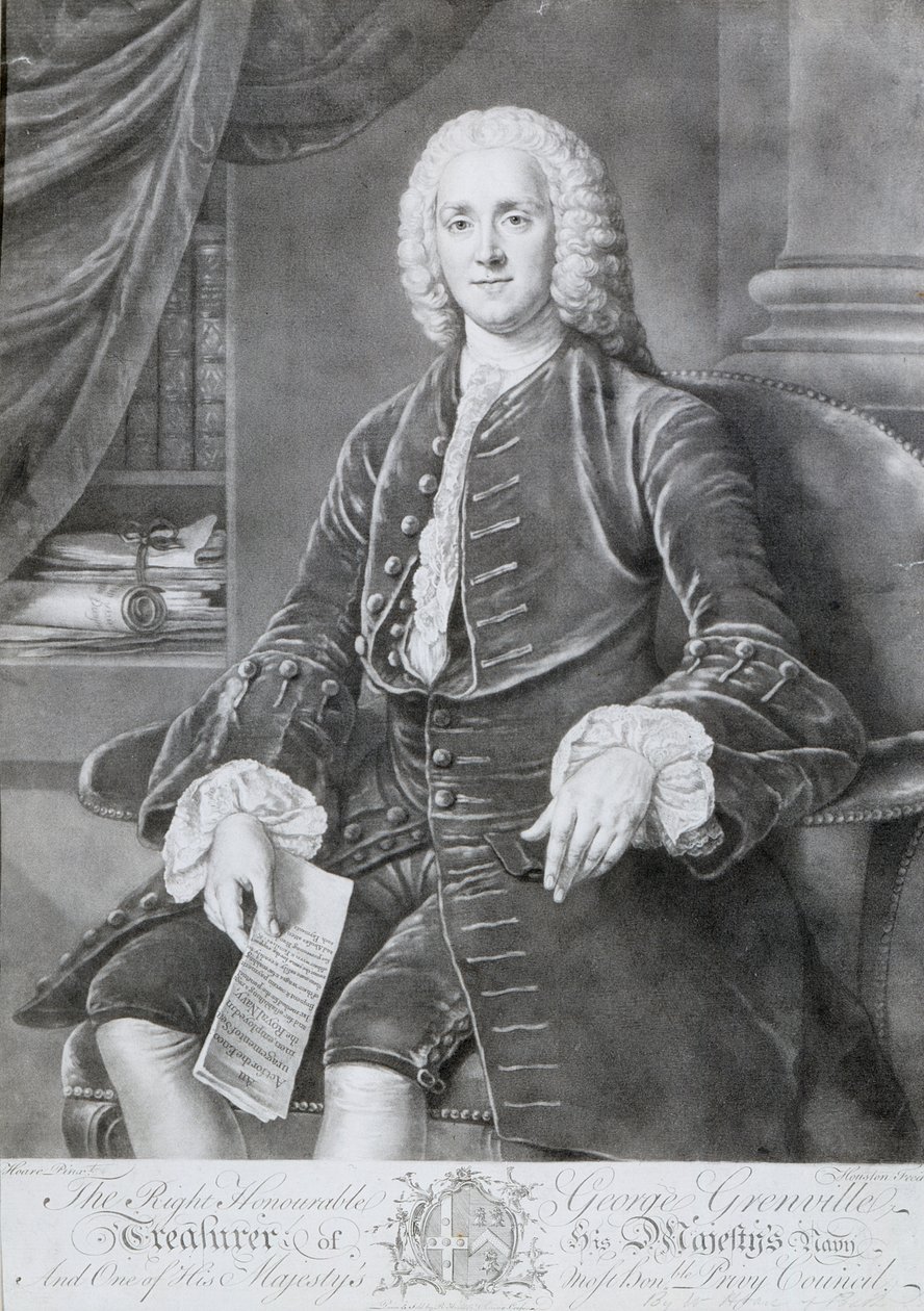 George Grenville (1712-70) (litho) od Richard Houston