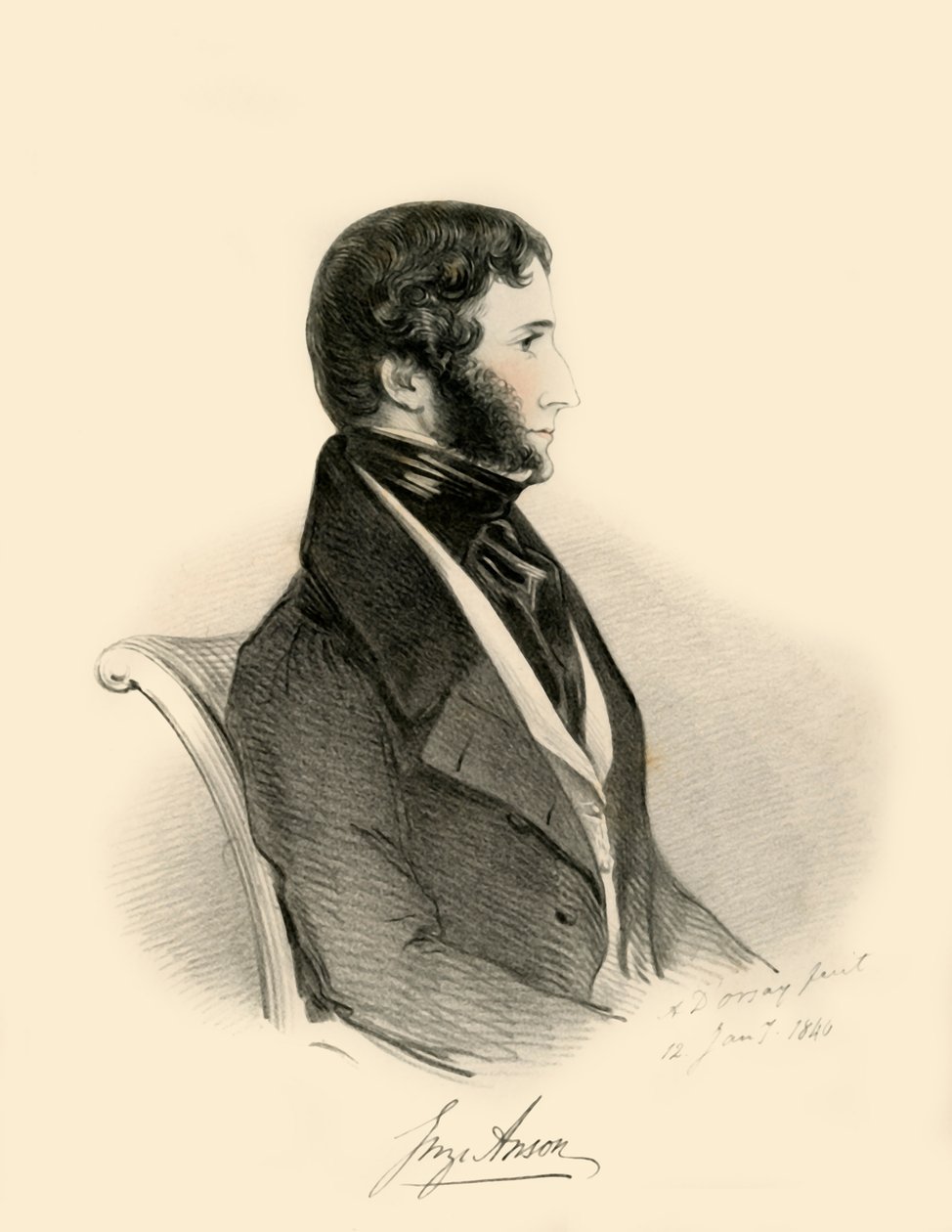 George Anson, 1840. od Richard James Lane