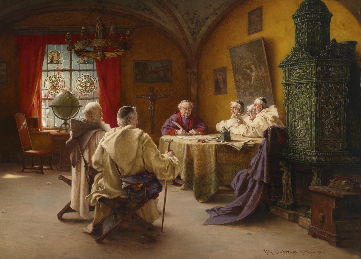 Kancelář v klášteře od Richard Linderum