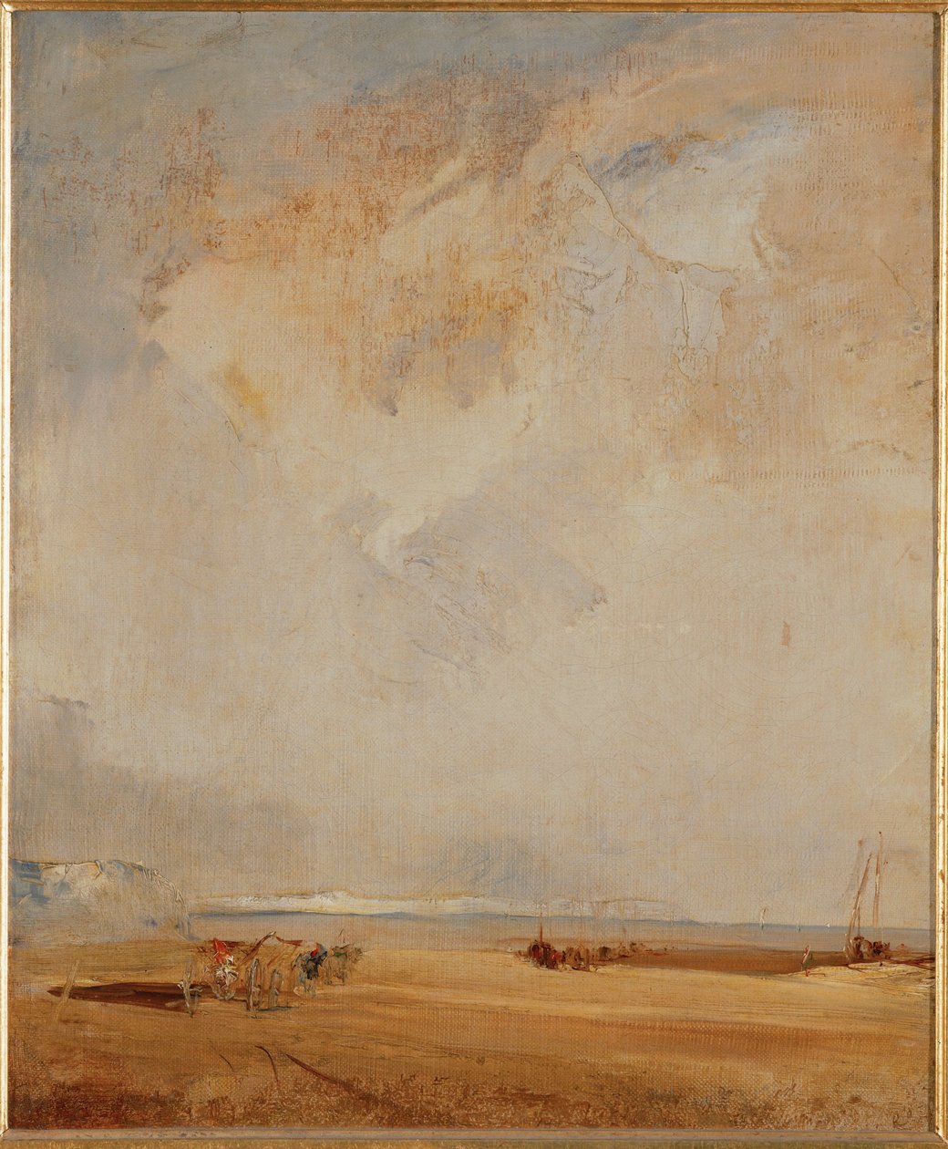 Pohled na pláž v Normandii ... od Richard Parkes Bonington