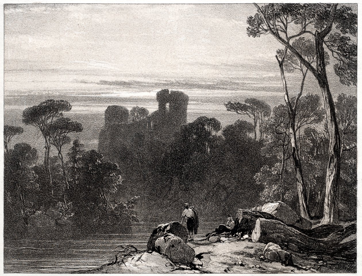 Zámek Bothwell od Richard Parkes Bonington