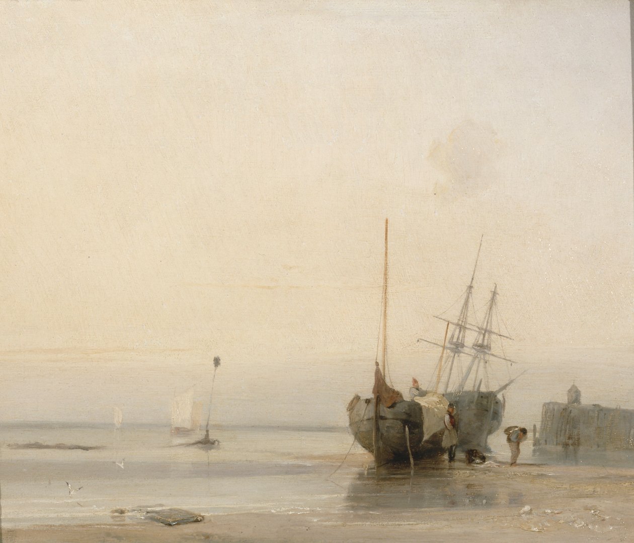 Calais Jetty, Francie od Richard Parkes Bonington